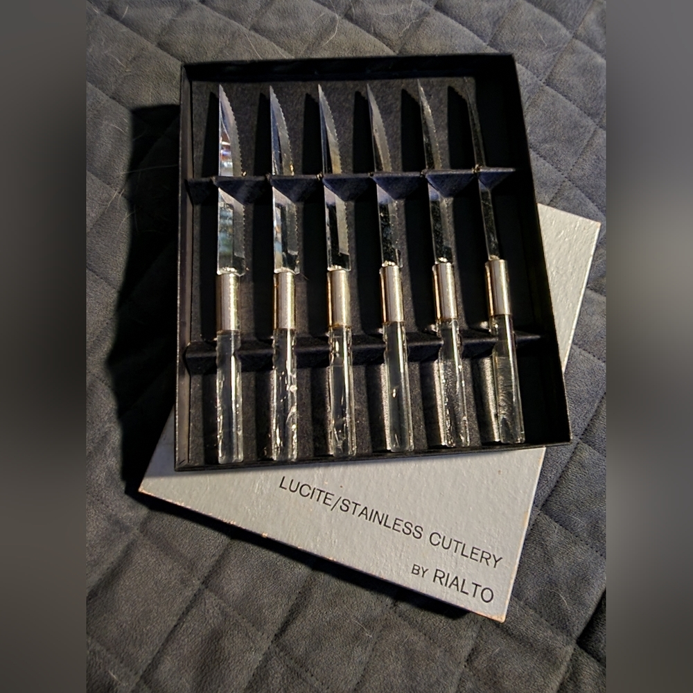 Rialto Lucite Stainless Steel Knives Knife set